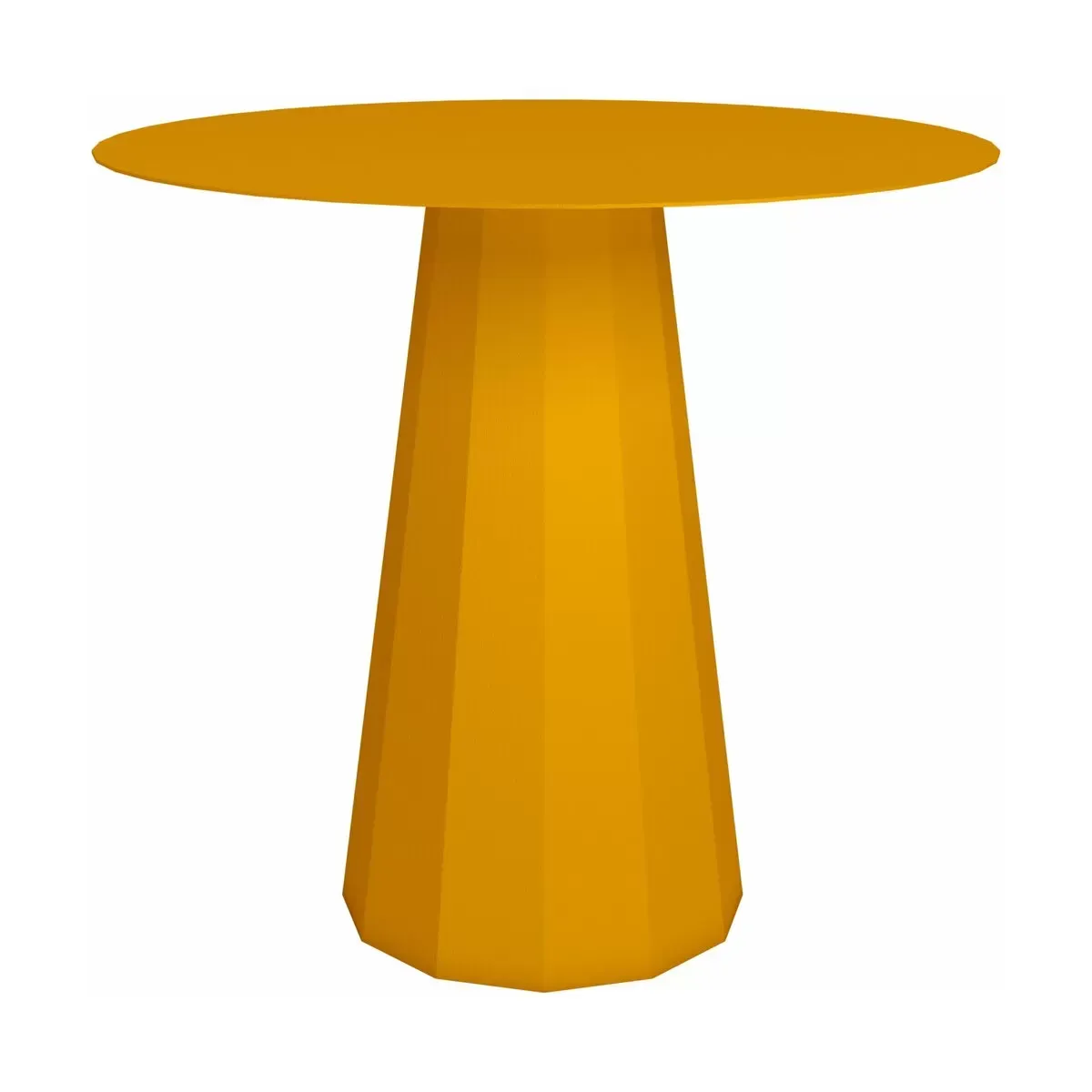 Table ronde en acier mat safran 80 cm Ankara - Matière Grise