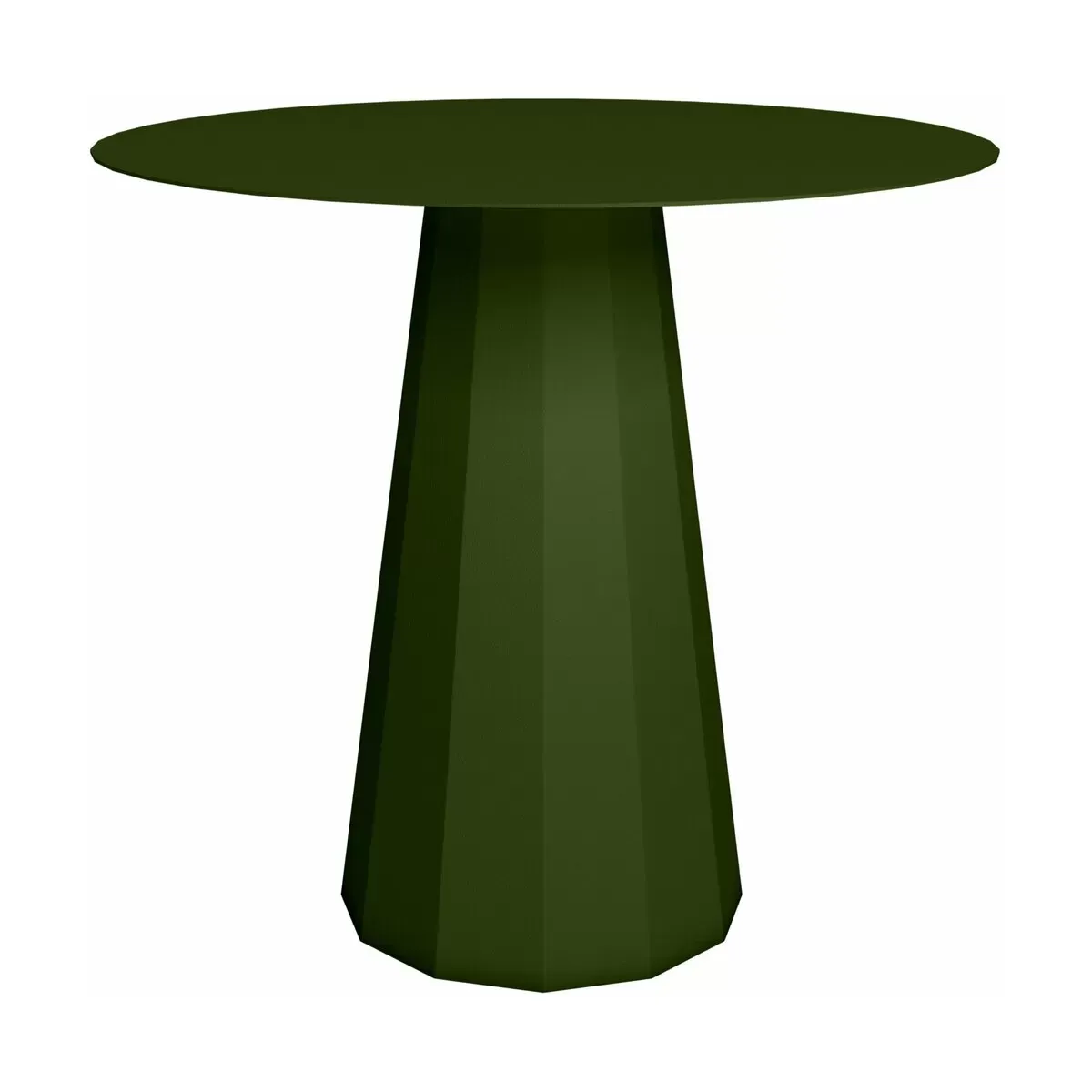 Table ronde en acier mat kaki 80 cm Ankara - Matière Grise