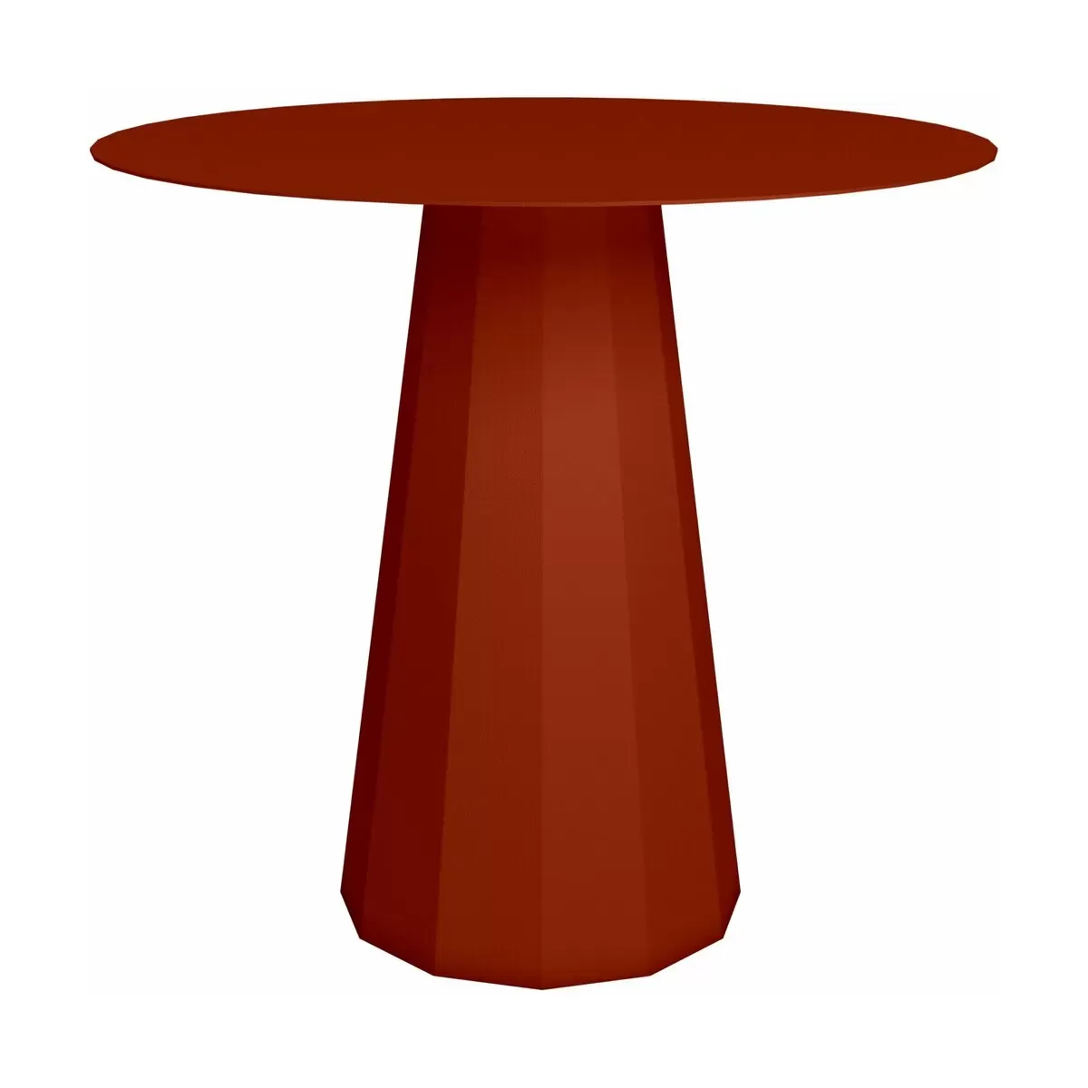 Table ronde en acier mat terracotta 80 cm Ankara - Matière Grise