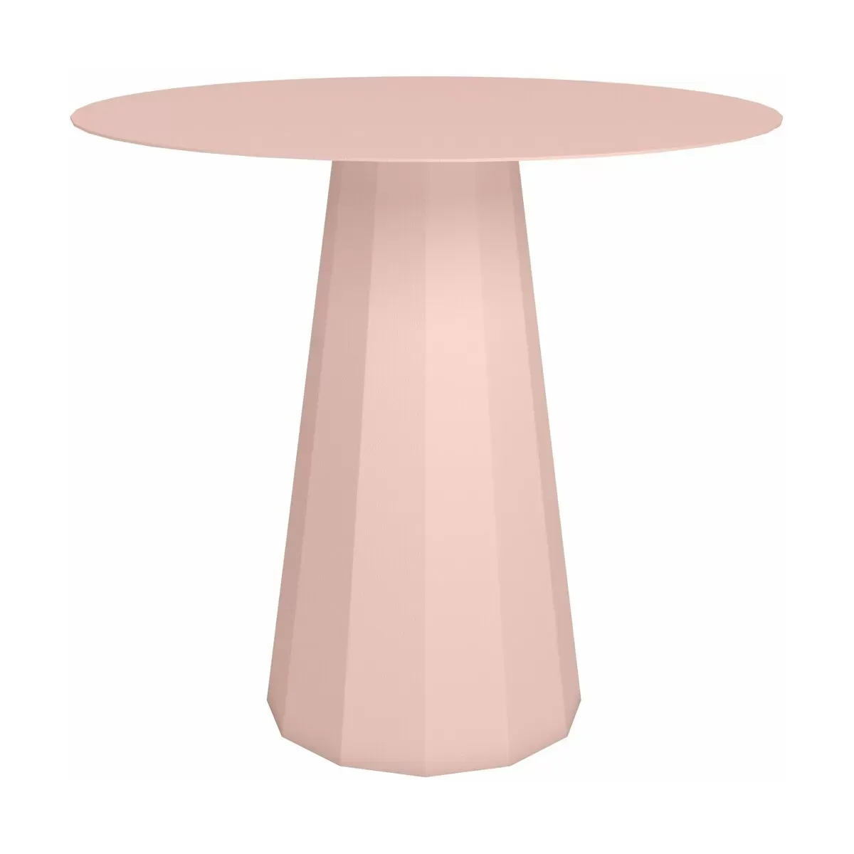 Table ronde en acier mat baby pink 80 cm Ankara - Matière Grise