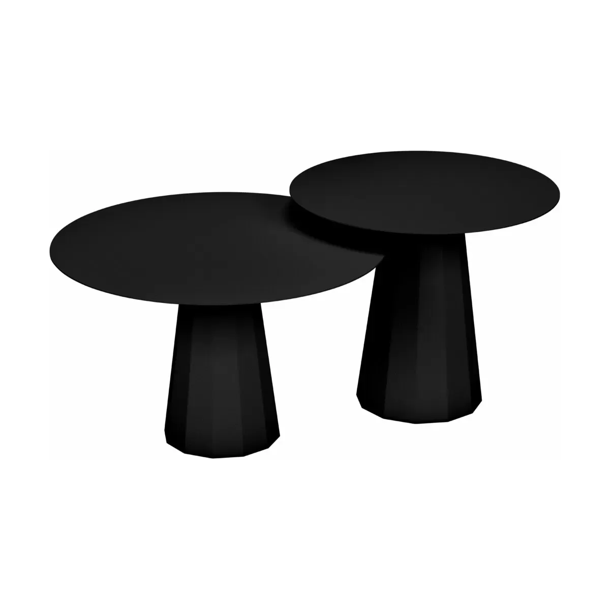 2 Tables gigognes noir mat Ankara - Matière Grise