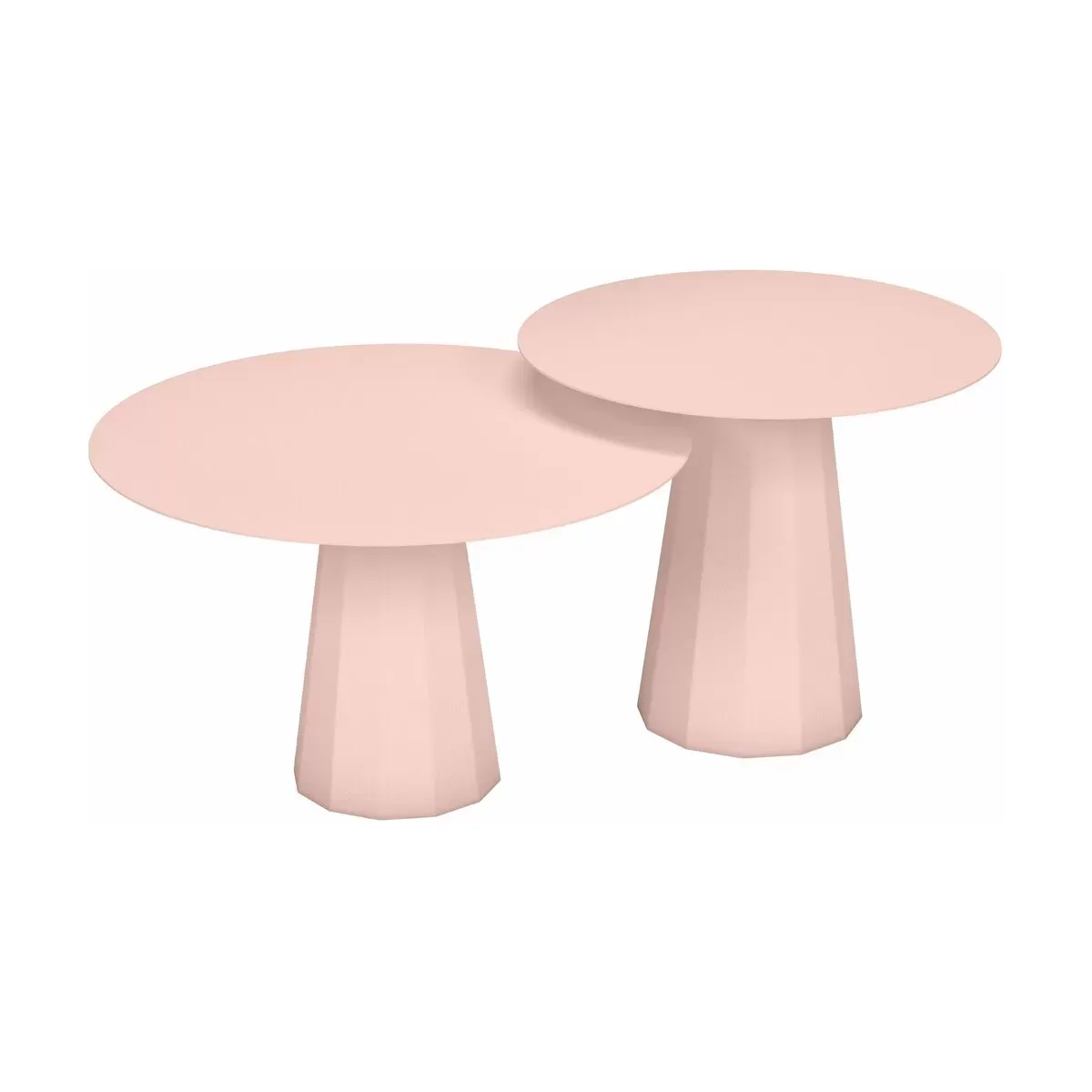 2 Tables gigognes baby pink Ankara - Matière Grise