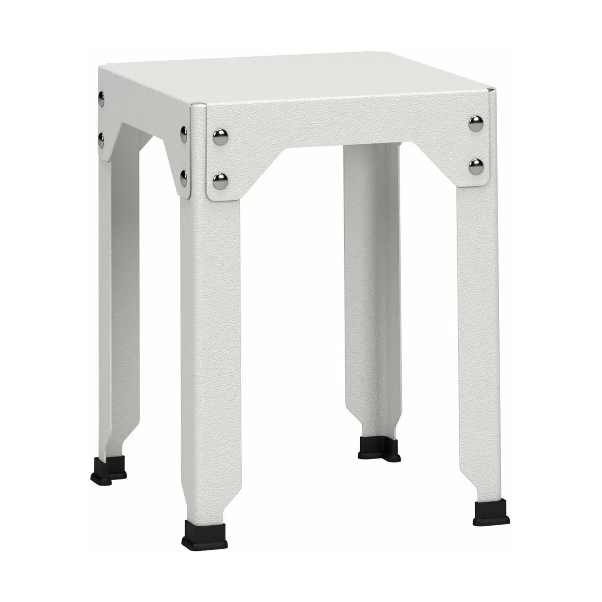 Tabouret en acier galvanisé blanc 45 cm Hegoa - Matière Grise