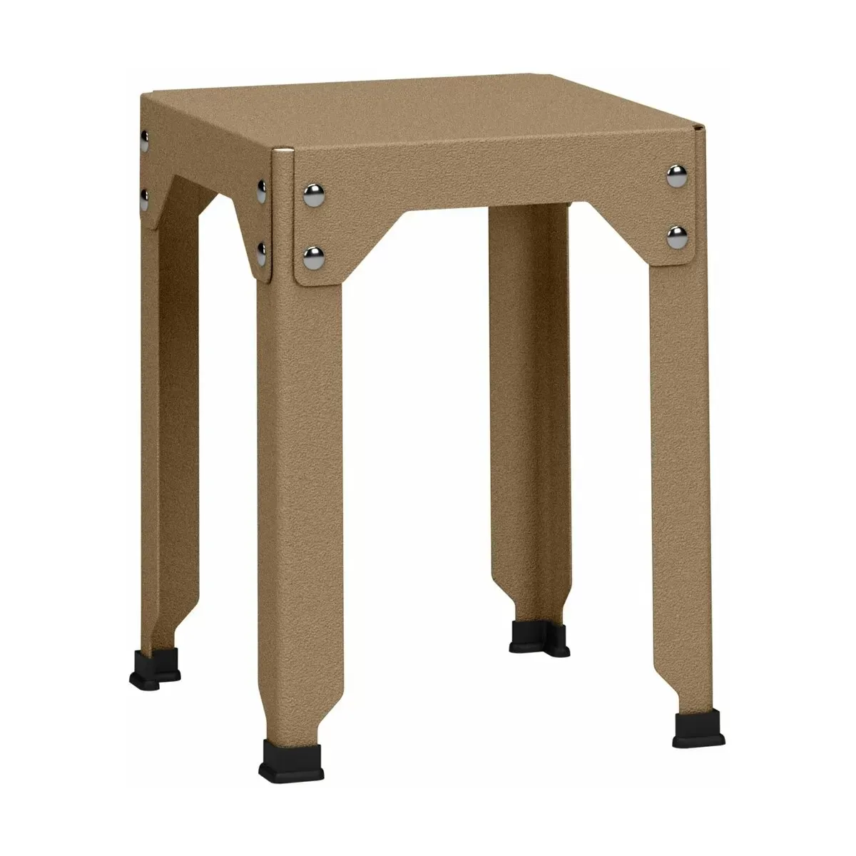 Tabouret en acier galvanisé sable 45 cm Hegoa - Matière Grise