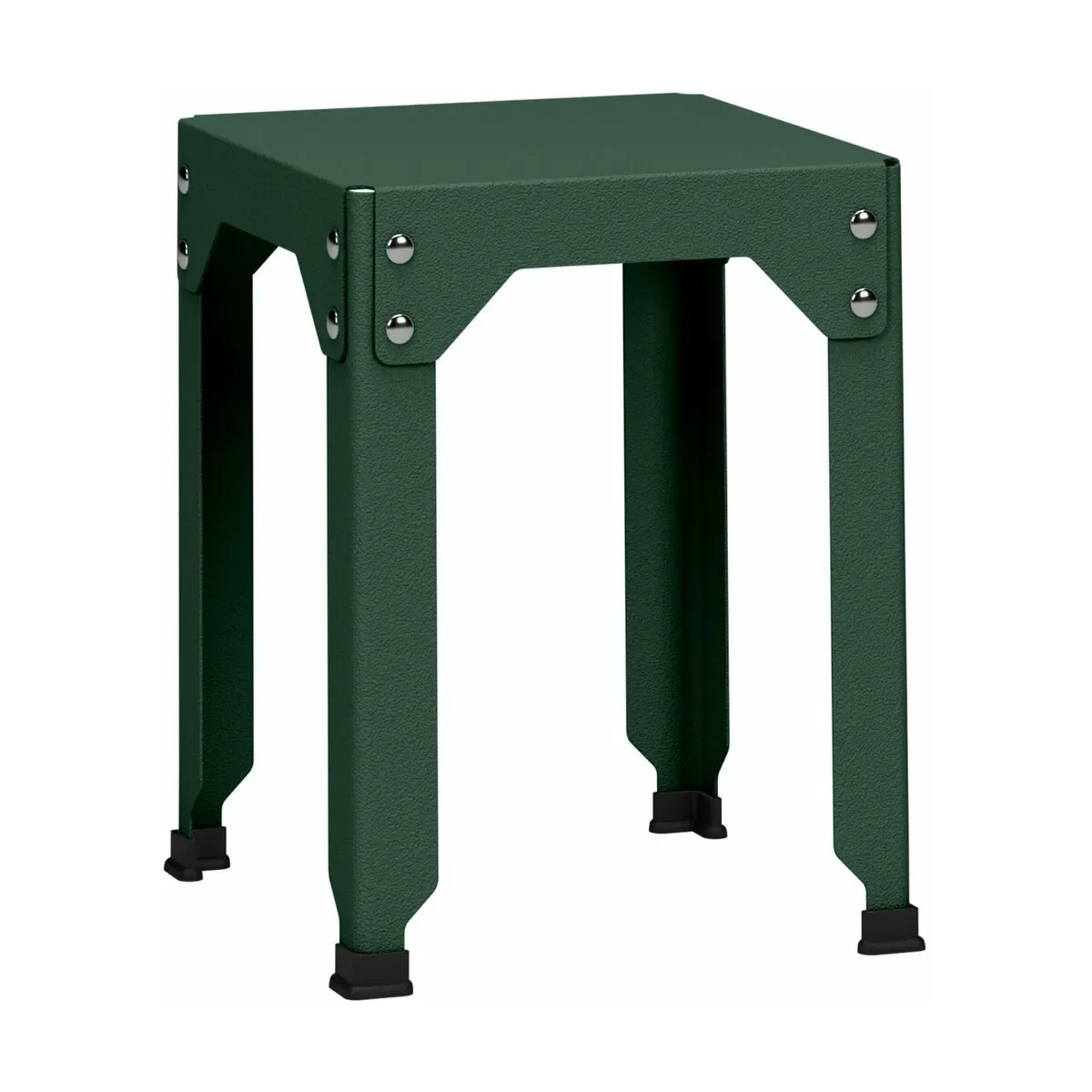 Tabouret en acier galvanisé olive 45 cm Hegoa - Matière Grise