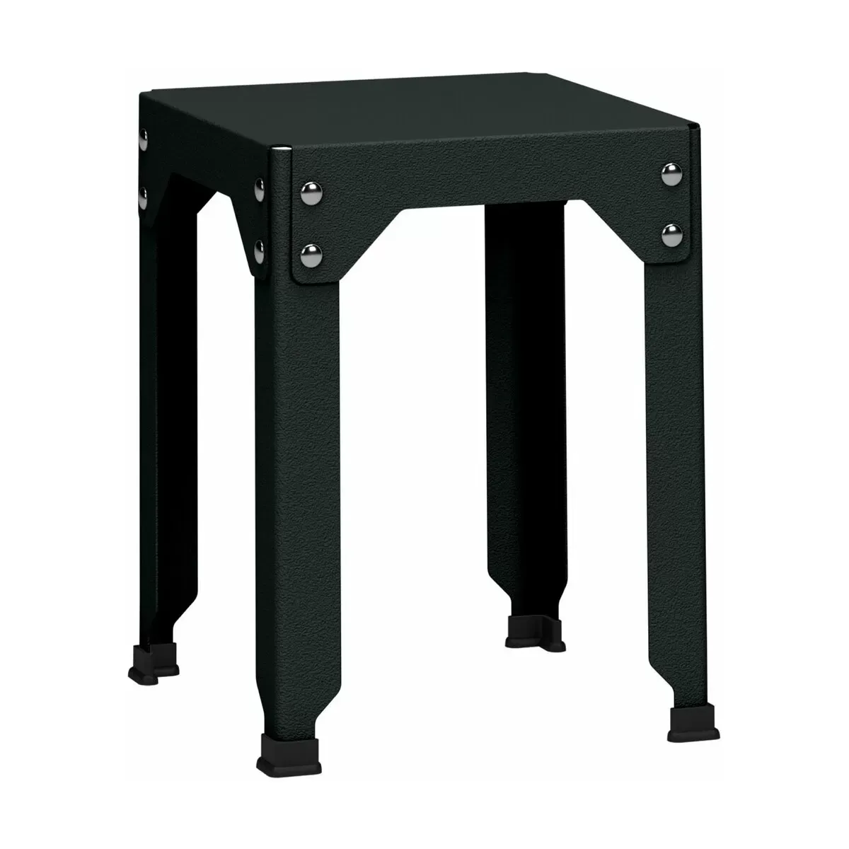 Tabouret en acier galvanisé anthracite 45 cm Hegoa - Matière Grise