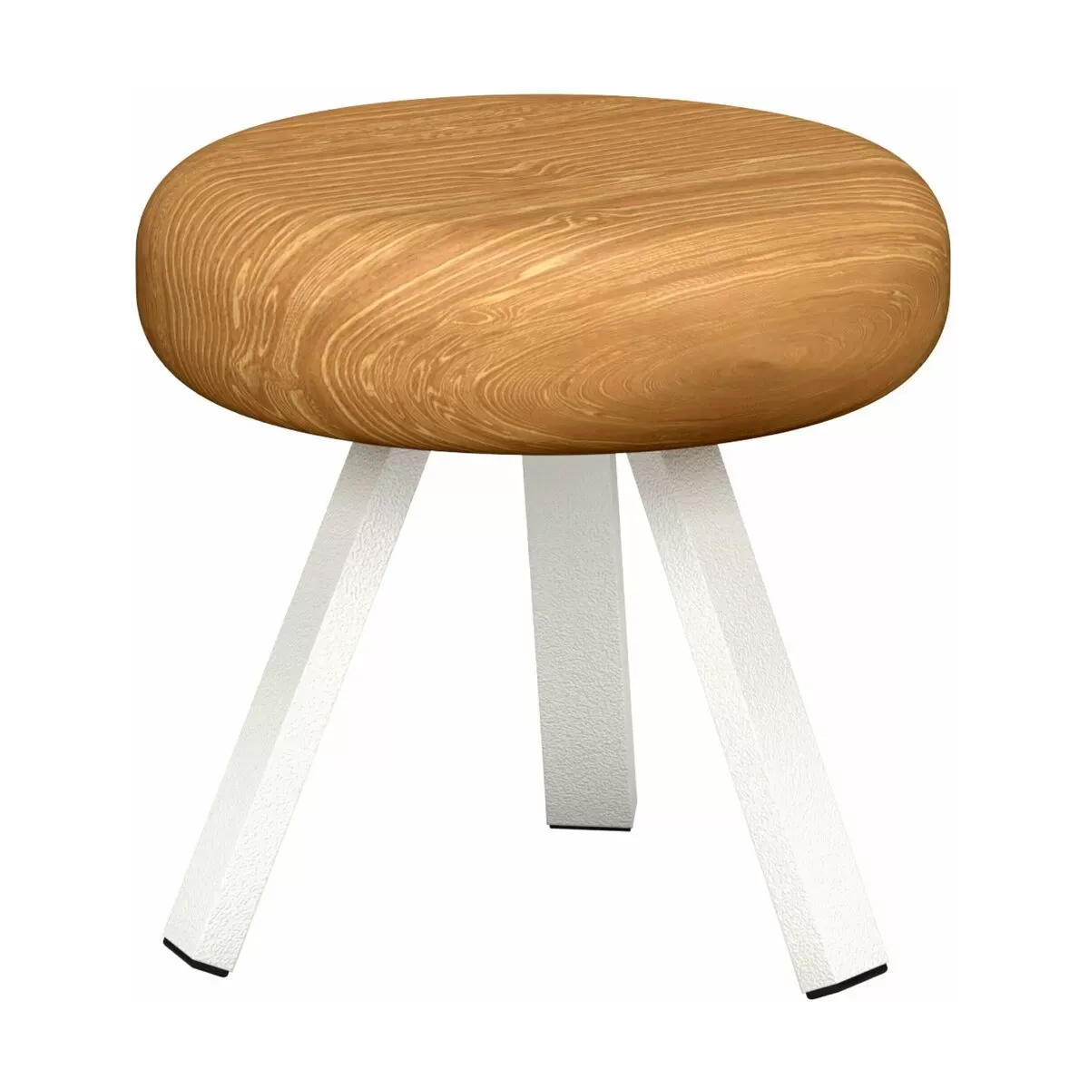 Tabouret en chêne et acier blanc 35 cm Smack - Matière Grise