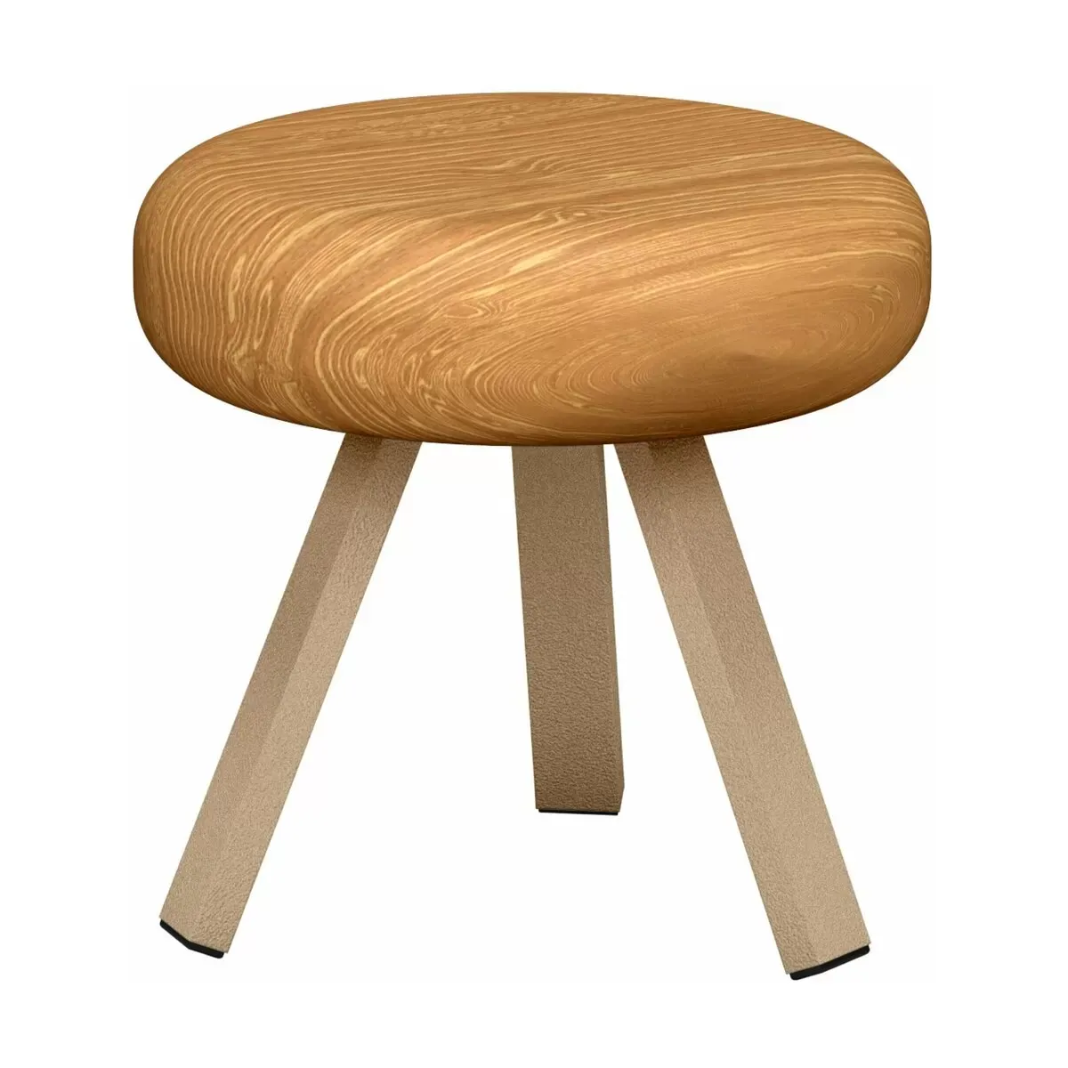 Tabouret en chêne et acier sable 35 cm Smack - Matière Grise