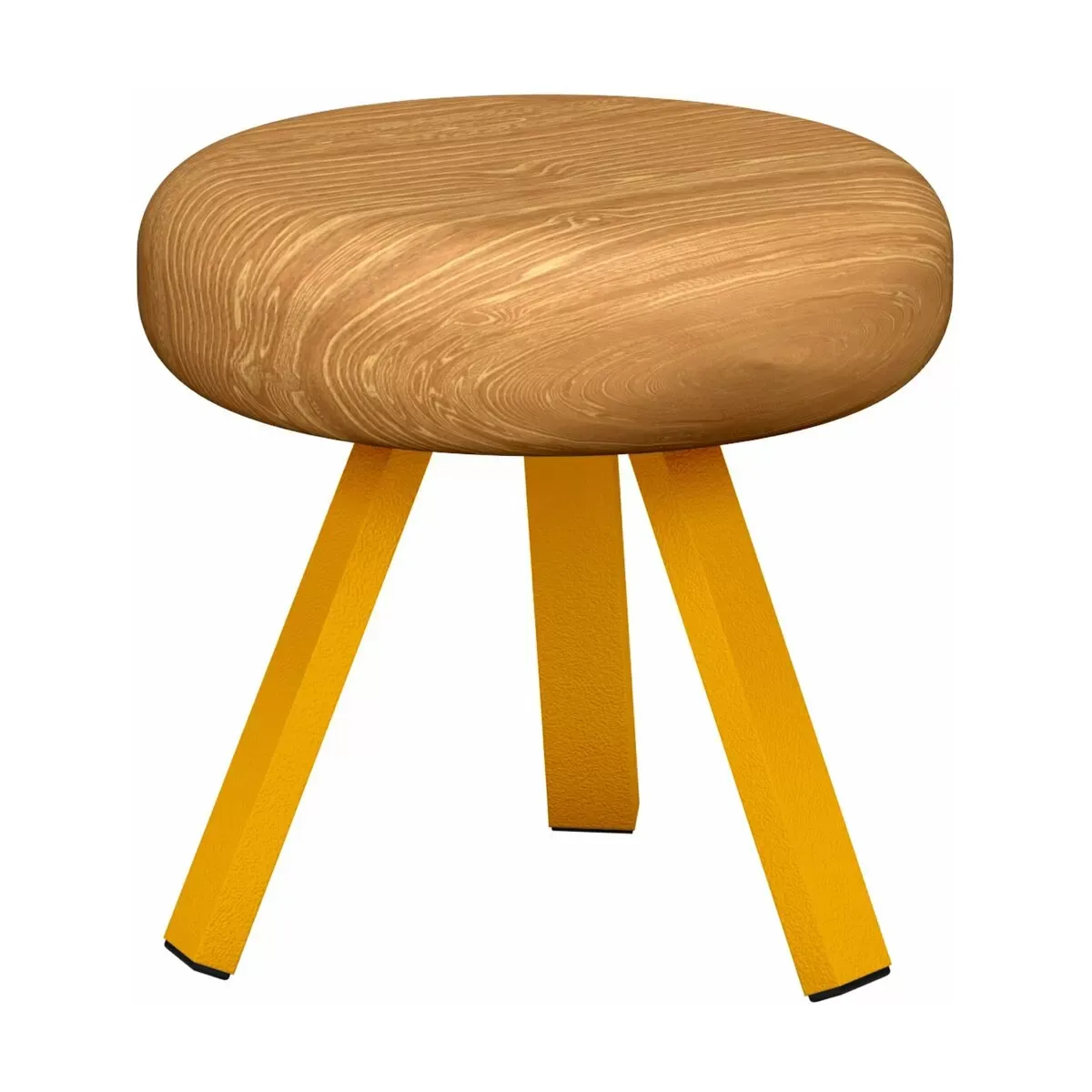 Tabouret en chêne et acier safran 35 cm Smack - Matière Grise