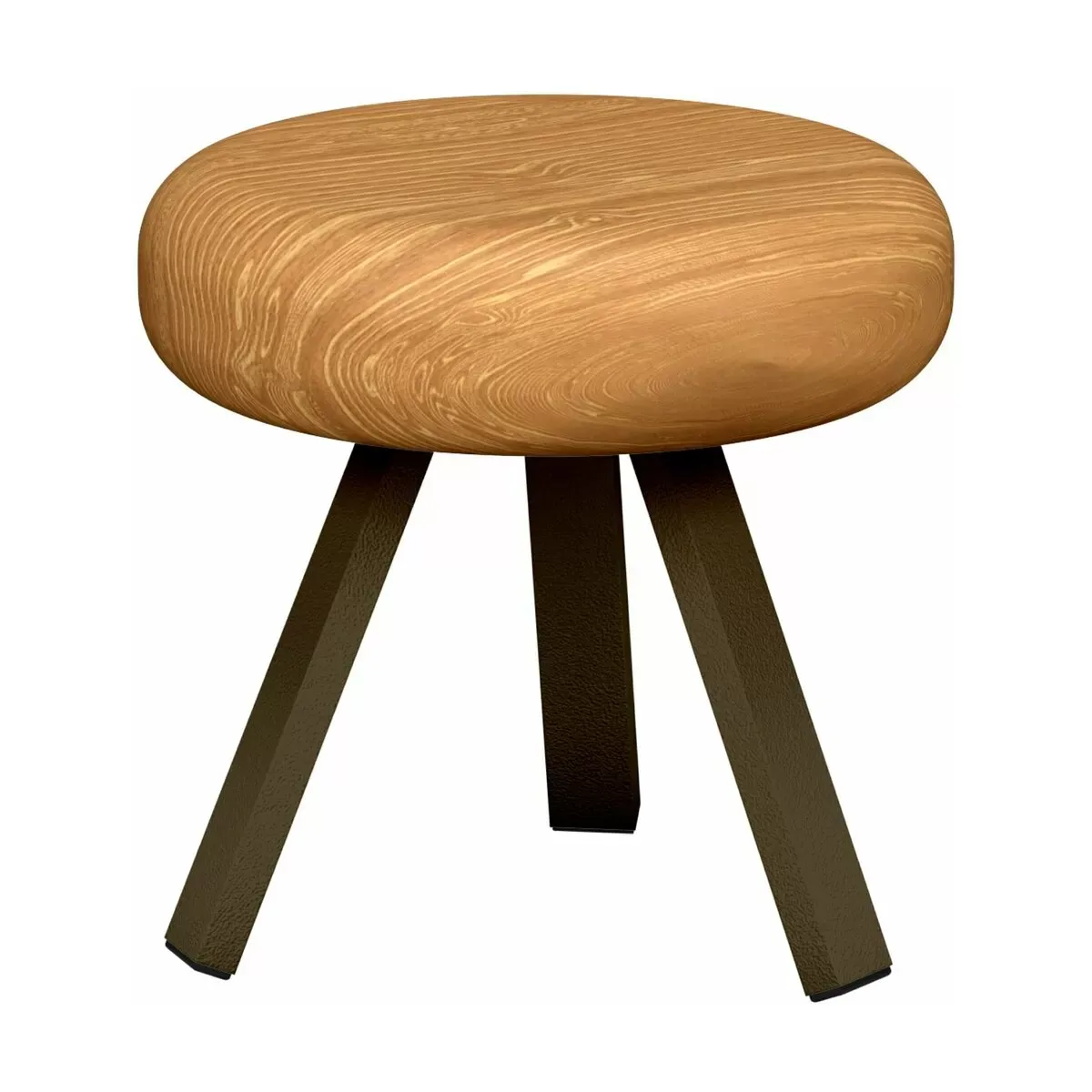 Tabouret en chêne et acier bronze 35 cm Smack - Matière Grise