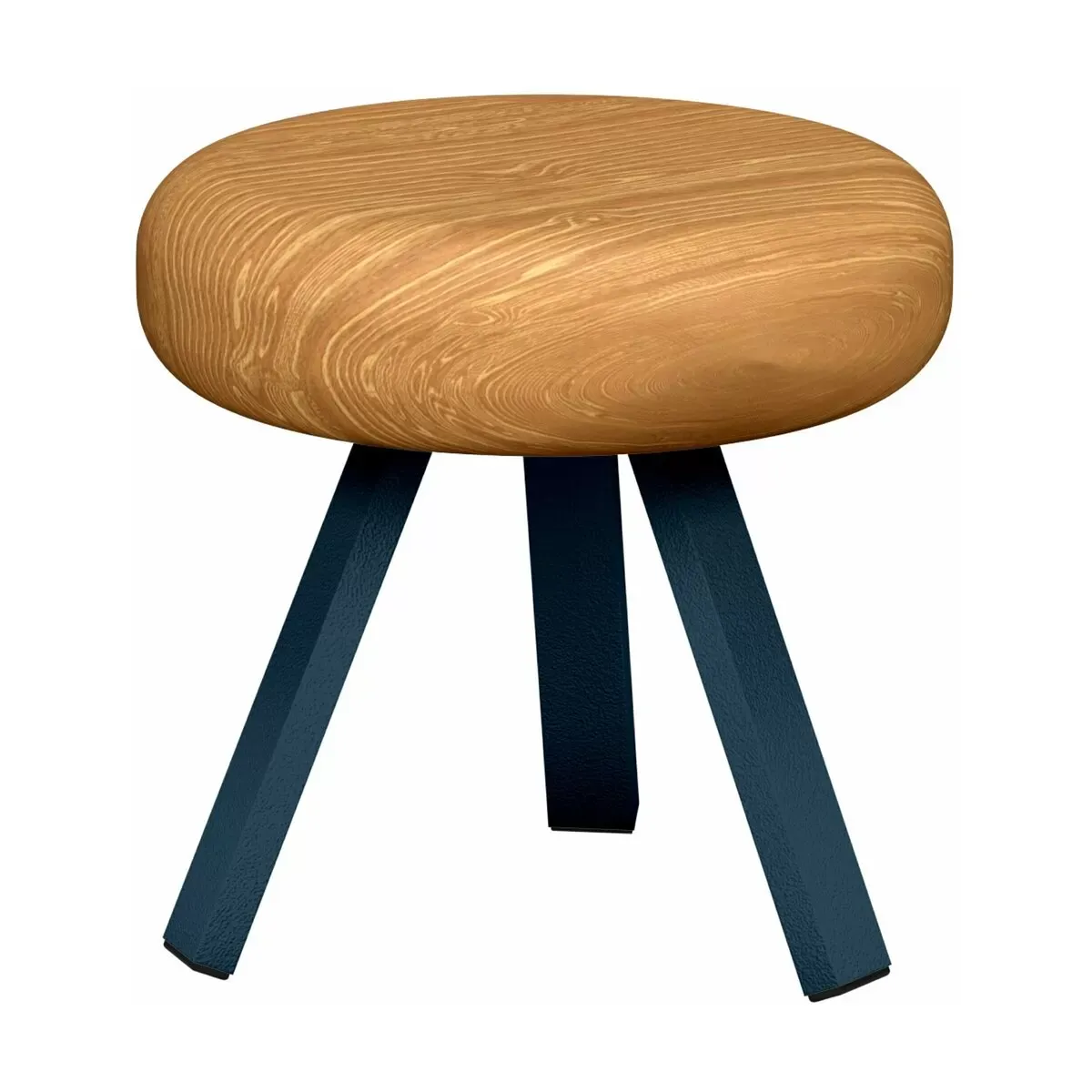 Tabouret en chêne et acier denim 35 cm Smack - Matière Grise