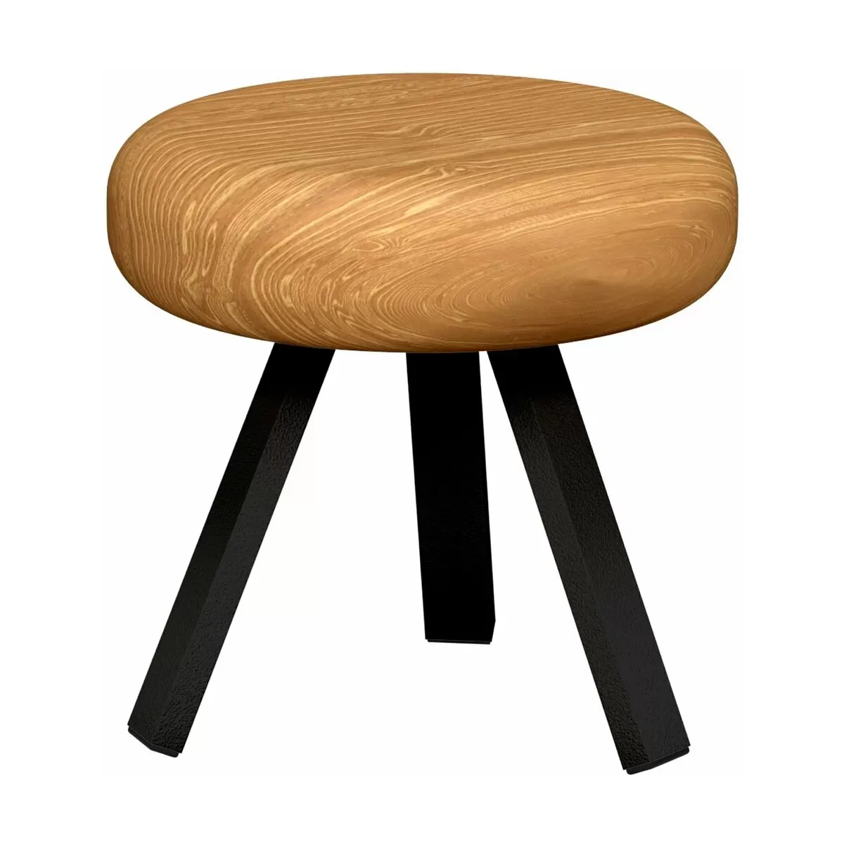Tabouret en chêne et acier noir mat 35 cm Smack - Matière Grise