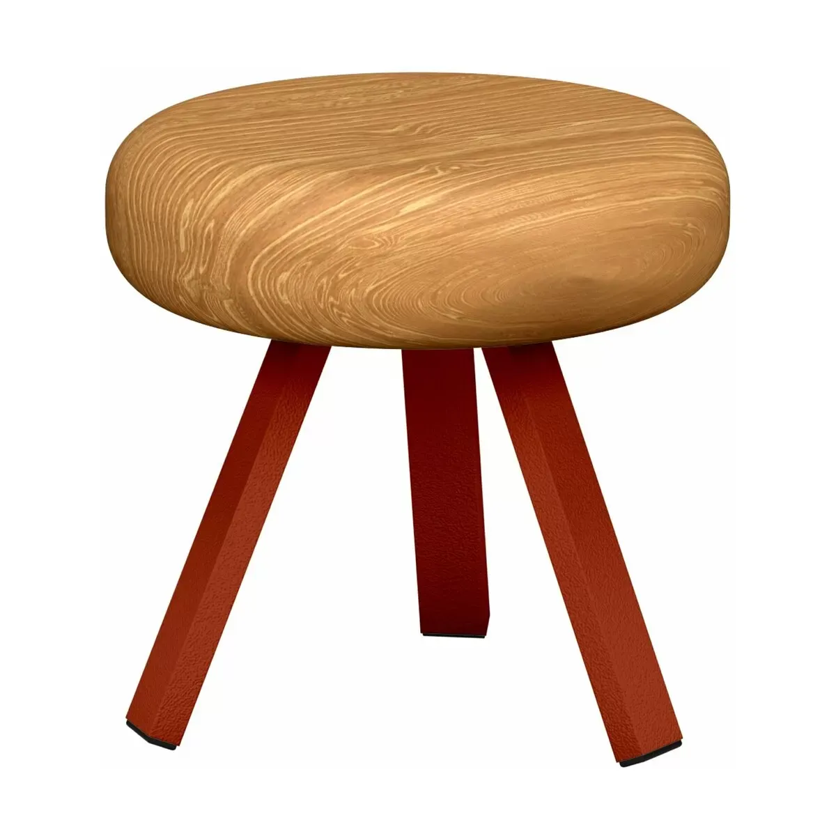 Tabouret en chêne et acier terracotta 35 cm Smack - Matière Grise