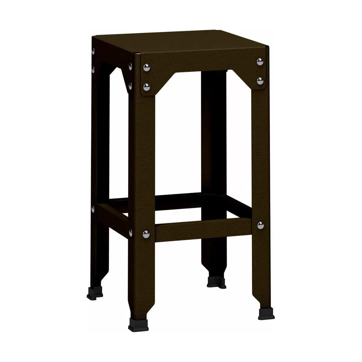Tabouret haut en acier galvanisé bronze 63 cm Hegoa - Matière Grise