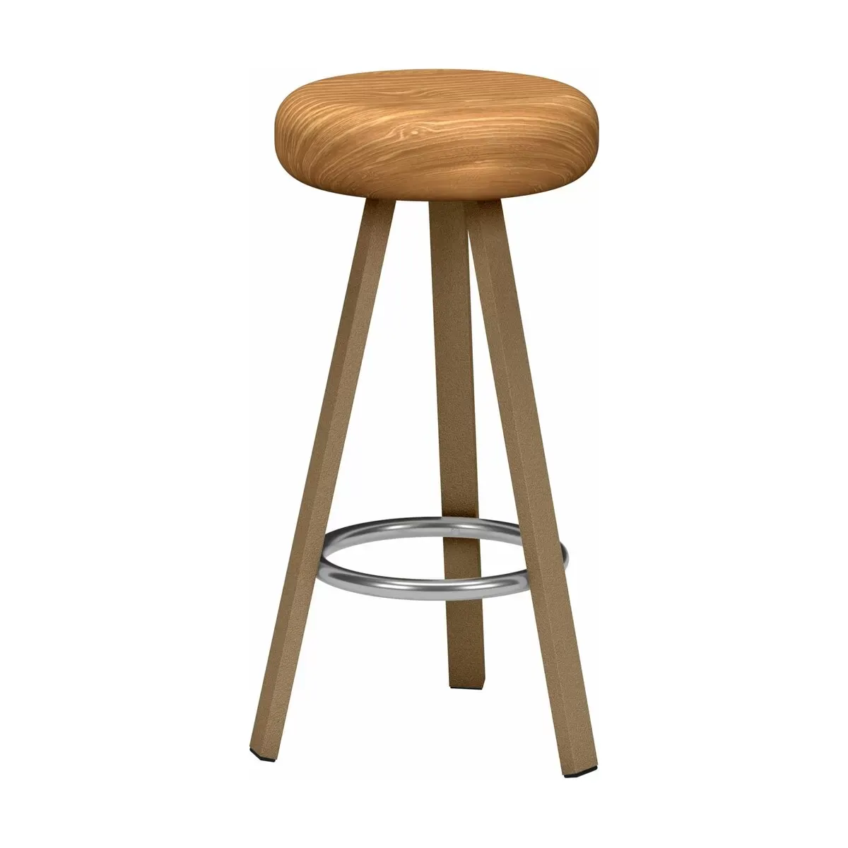 Tabouret haut en chêne et acier sable 75 cm Smack - Matière Grise
