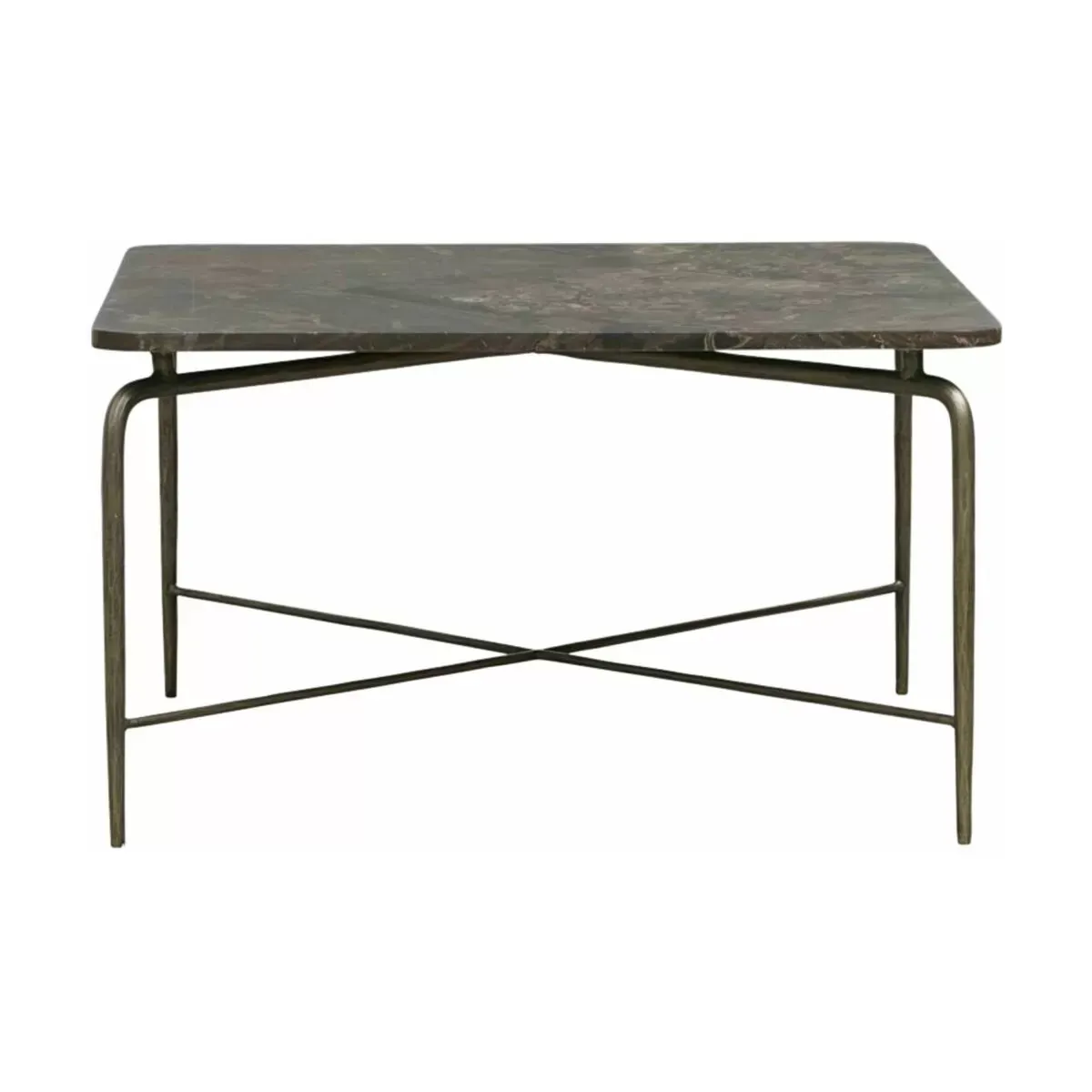 Table basse en marbre marron et fer Square- House Doctor