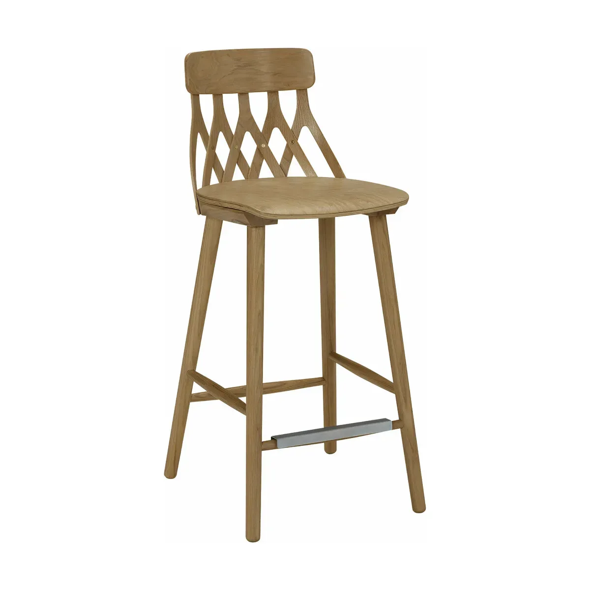 Chaise de bar en chêne huilé 63 cm Y5 - Hans K