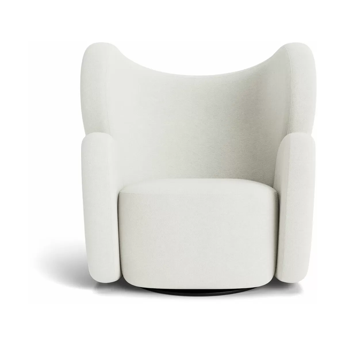 Fauteuil pivotant en tissu bouclé Barnum Col 01 Big Big Chair - Norr11