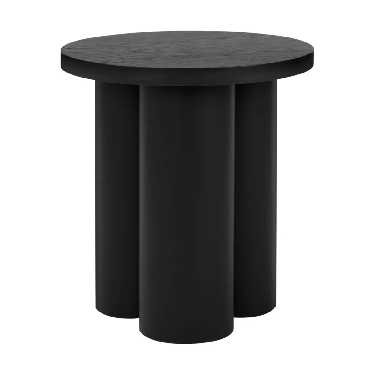 Tabouret en placage de chêne et tôle d'acier noir Oly - noo.ma