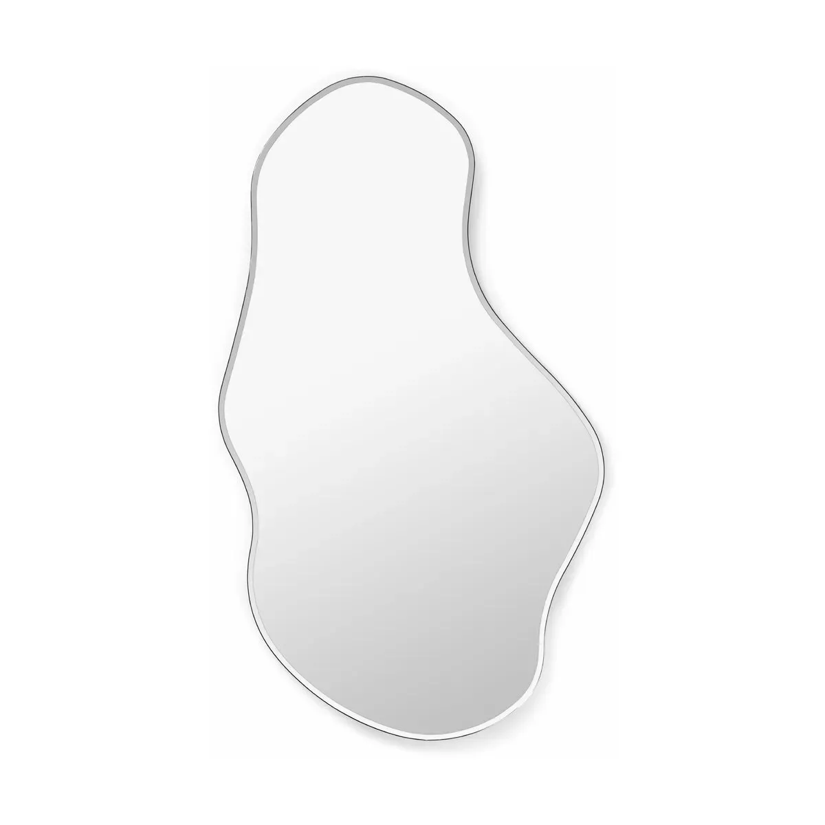 Miroir aux formes organiques chrome foncé 63,5 x 110 cm Pond - Ferm Living