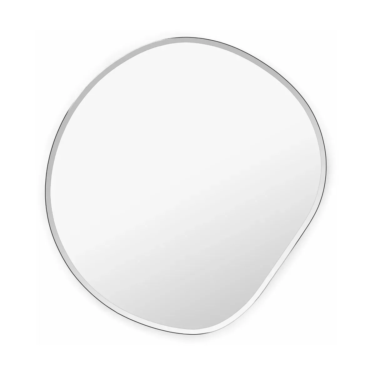 Miroir aux formes organiques chrome foncé 50 cm Pond - Ferm Living