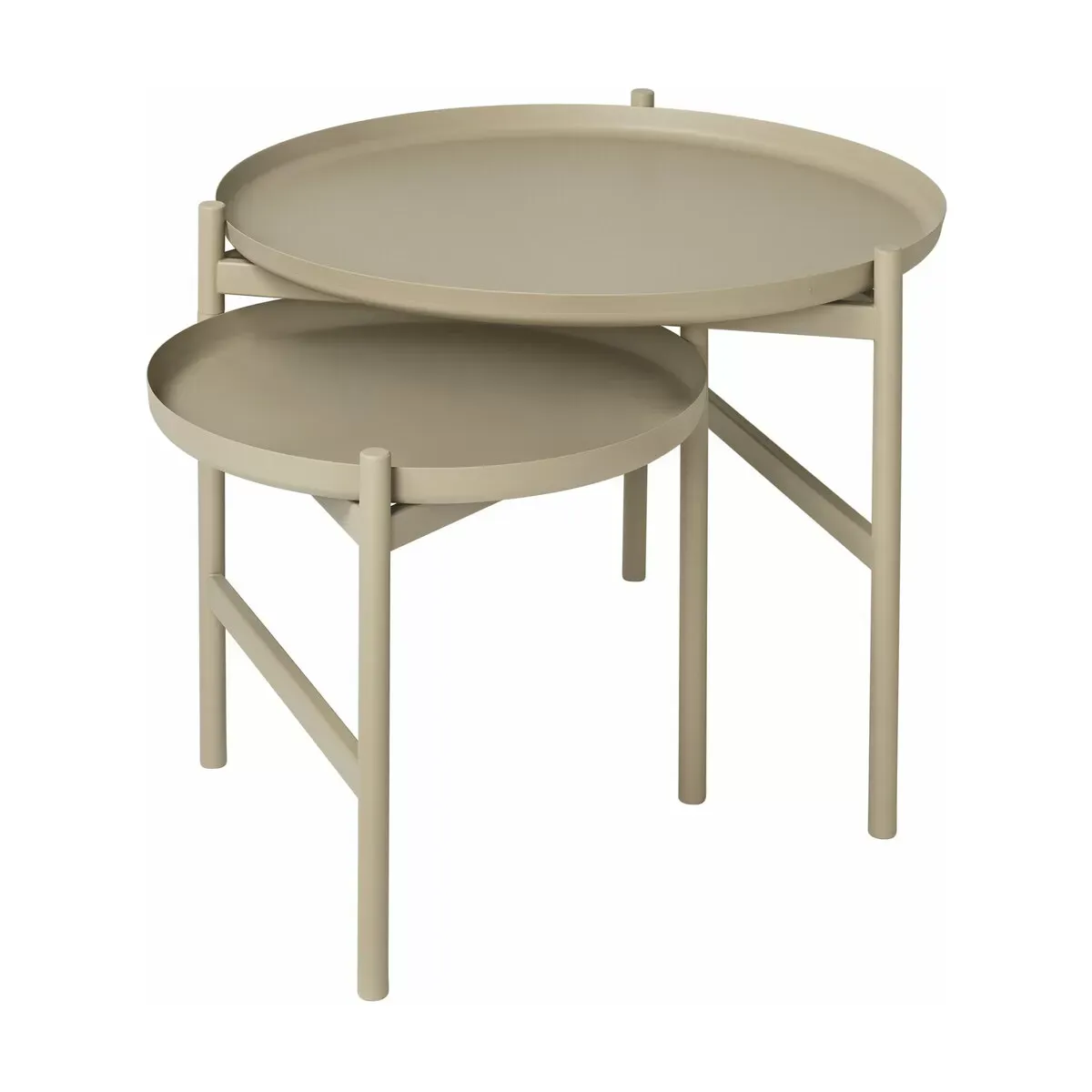 Table basse gigogne en fer beige Turner Table - Broste Copenhagen