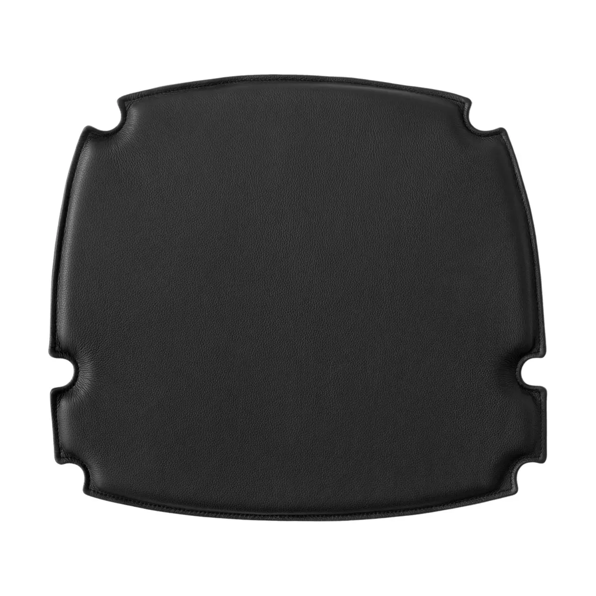 Coussin de chaise en cuir noir 52 x 47 cm Drawn HM4 - &tradition