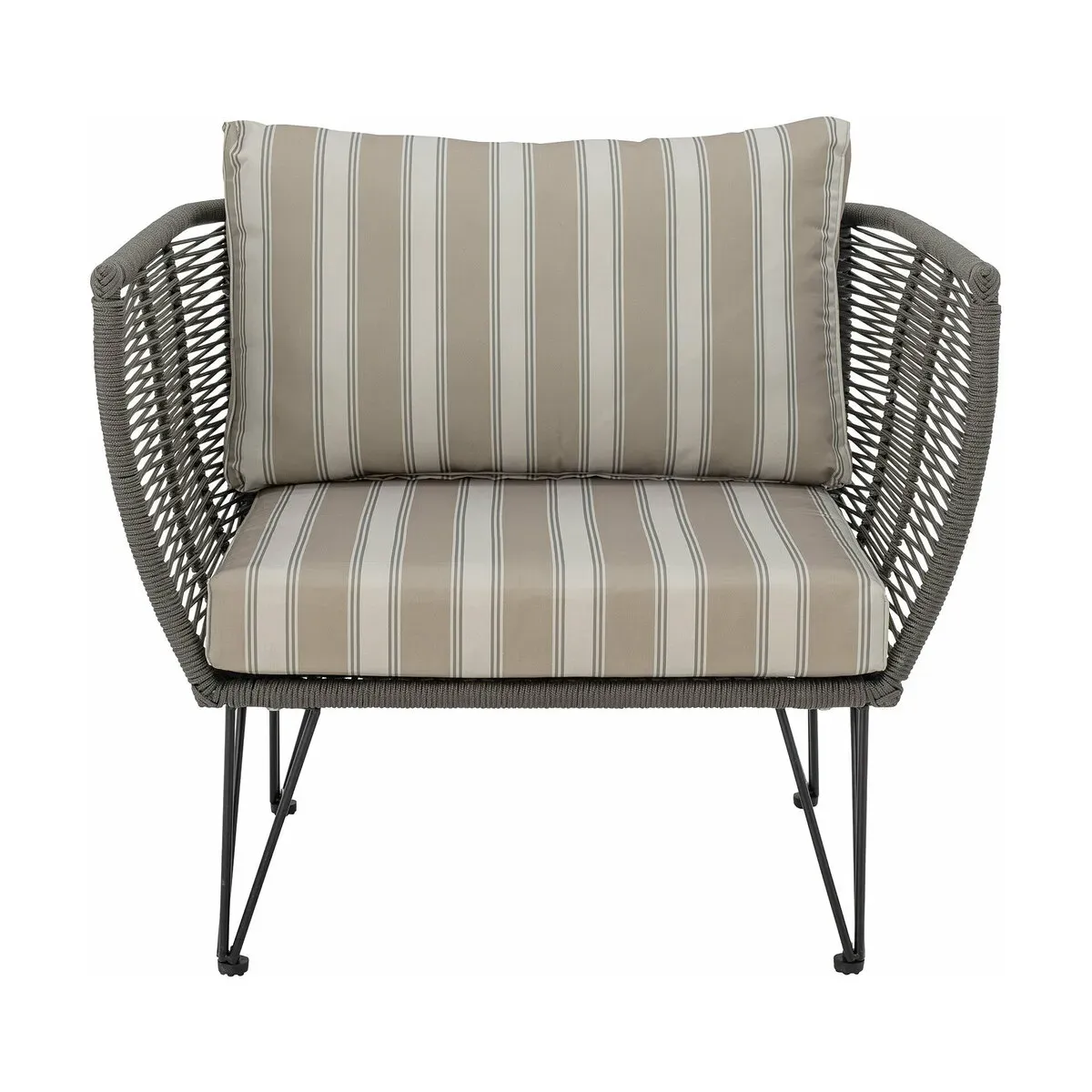 Fauteuil lounge en corde et métal vert Mundo - Bloomingville