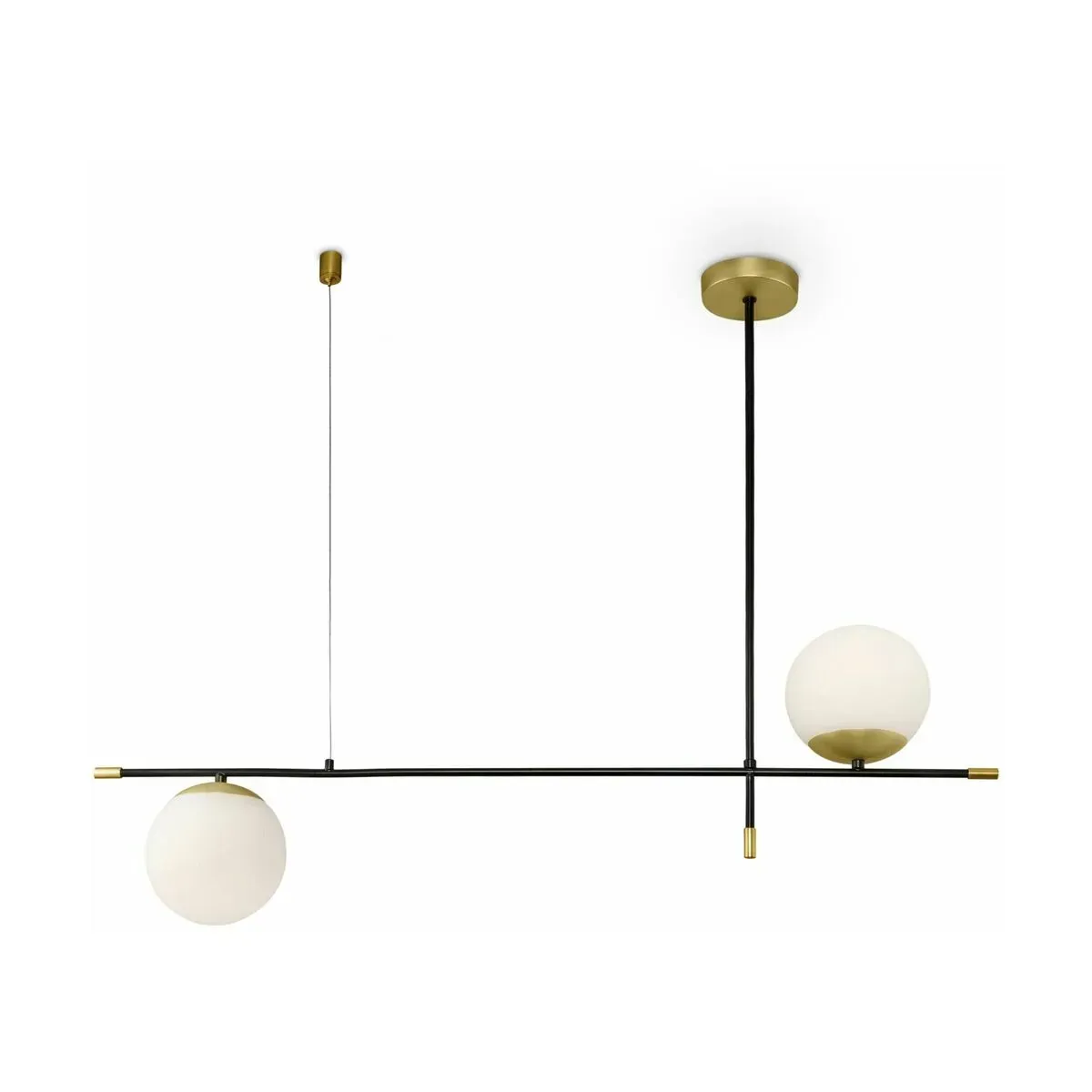 Suspension en verre et métal noir et or Nostalgia - Maytoni