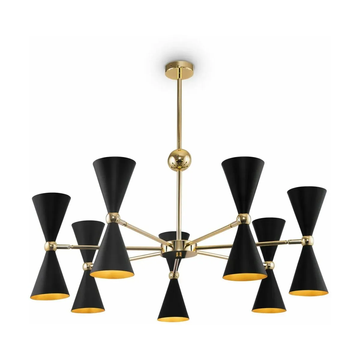 Suspension en métal noir et doré 81 x 91 cm Vesper - Maytoni