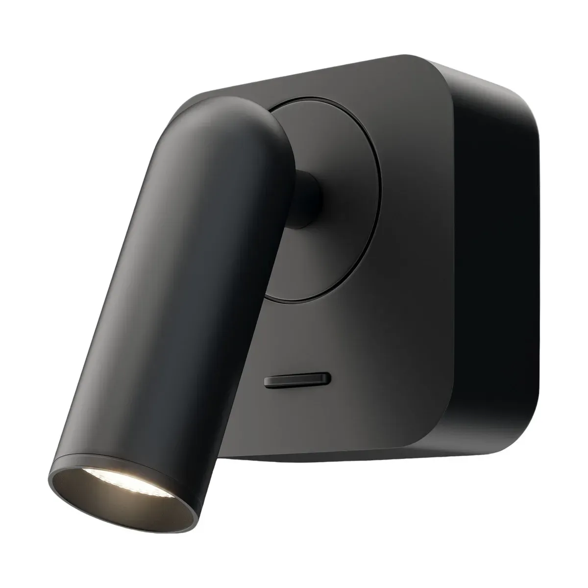 Applique murale carré avec interrupteur en métal noir Mirax - Maytoni