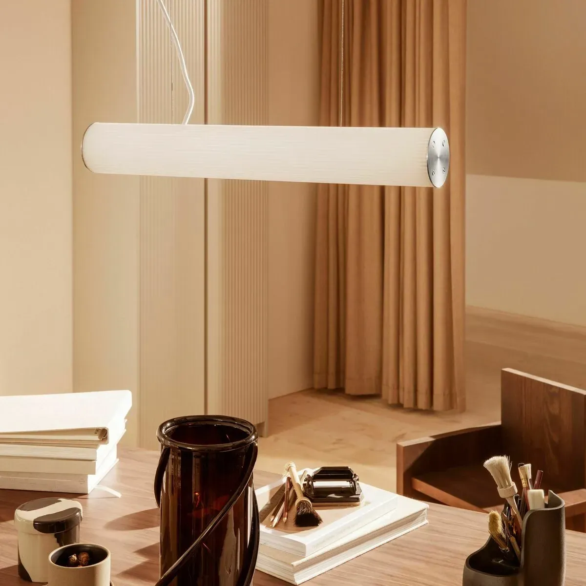 Suspension en verre et détails argentés 60 cm Vuelta - Ferm Living