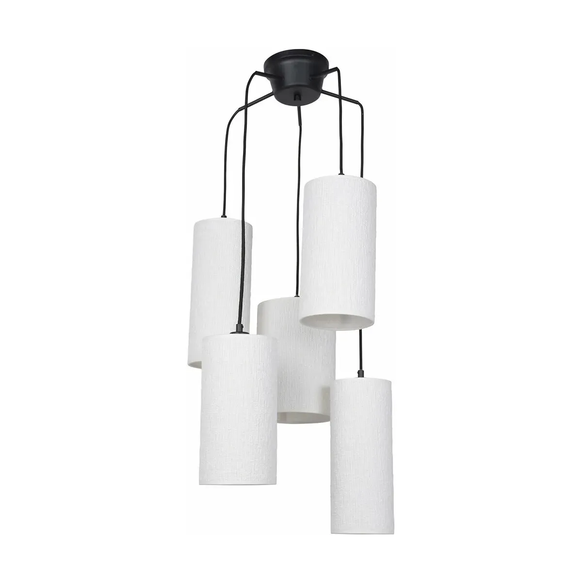 Suspension en grappe 5 lumières en métal et en tissu Cosiness - Market set