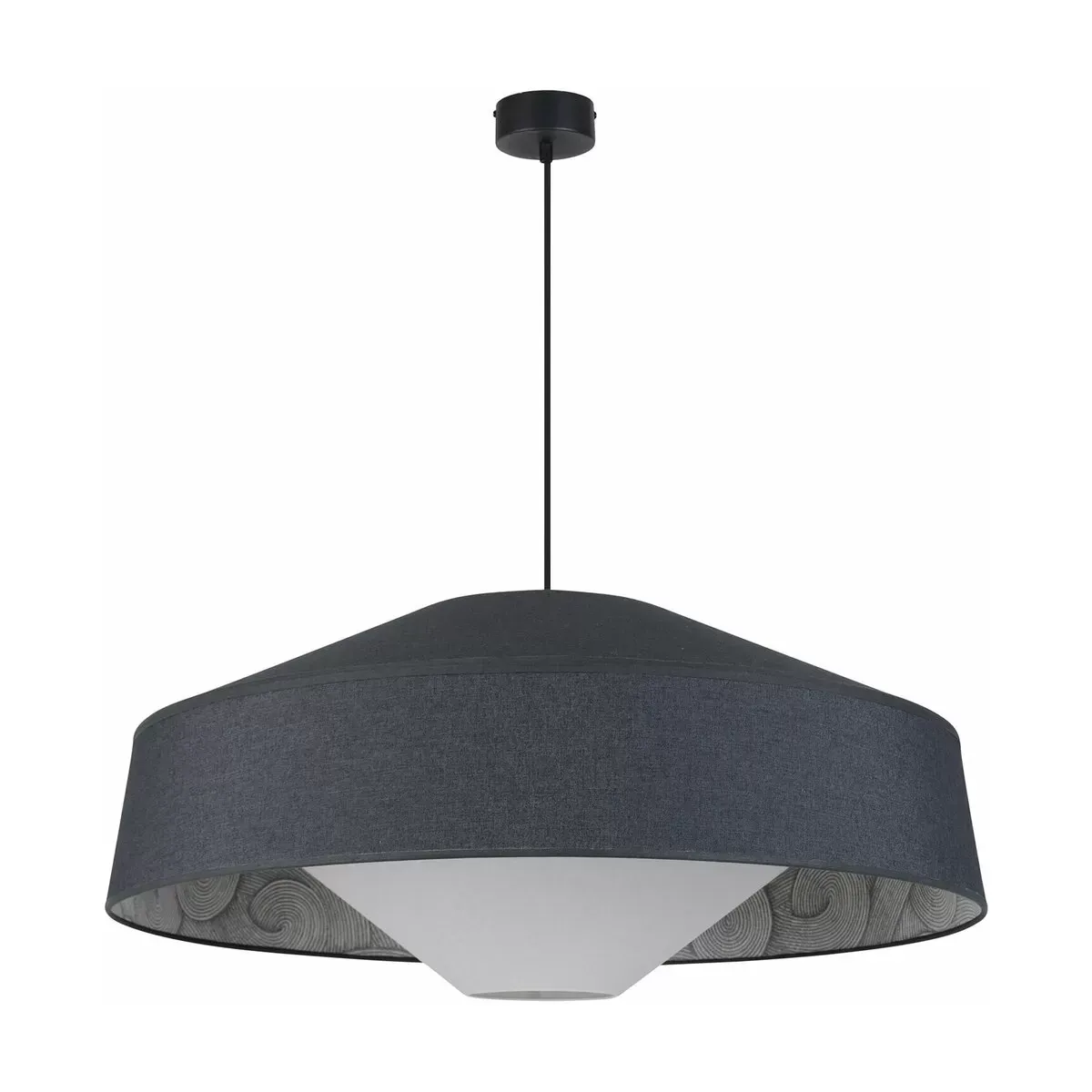 Suspension conique en métal et en tissu 78 cm Mokuzai - Market set