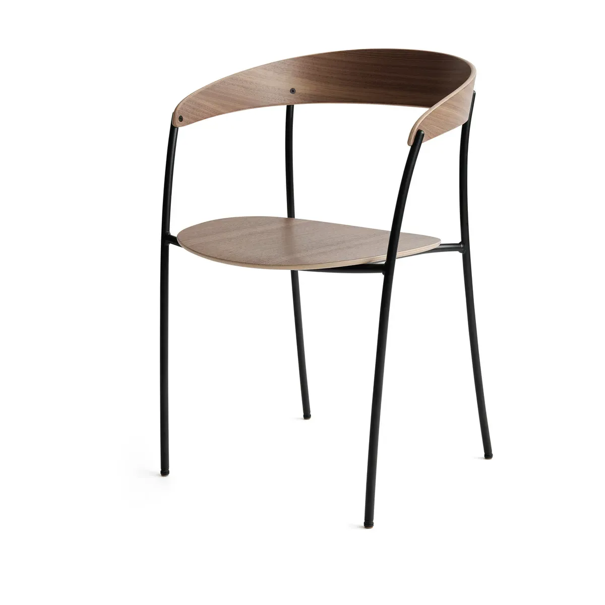 Chaise avec accoudoirs en noyer Missing - New Works