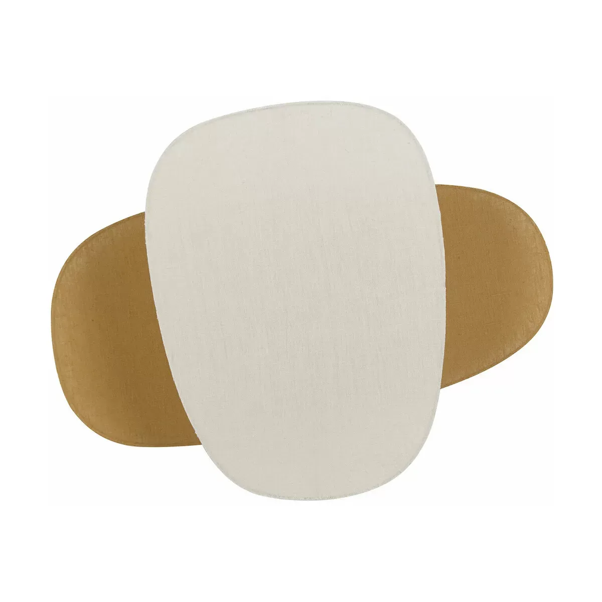 Applique 2 écrans en lin bouleau et curry 76 x 18 x 57 cm Screen 70's - Market set