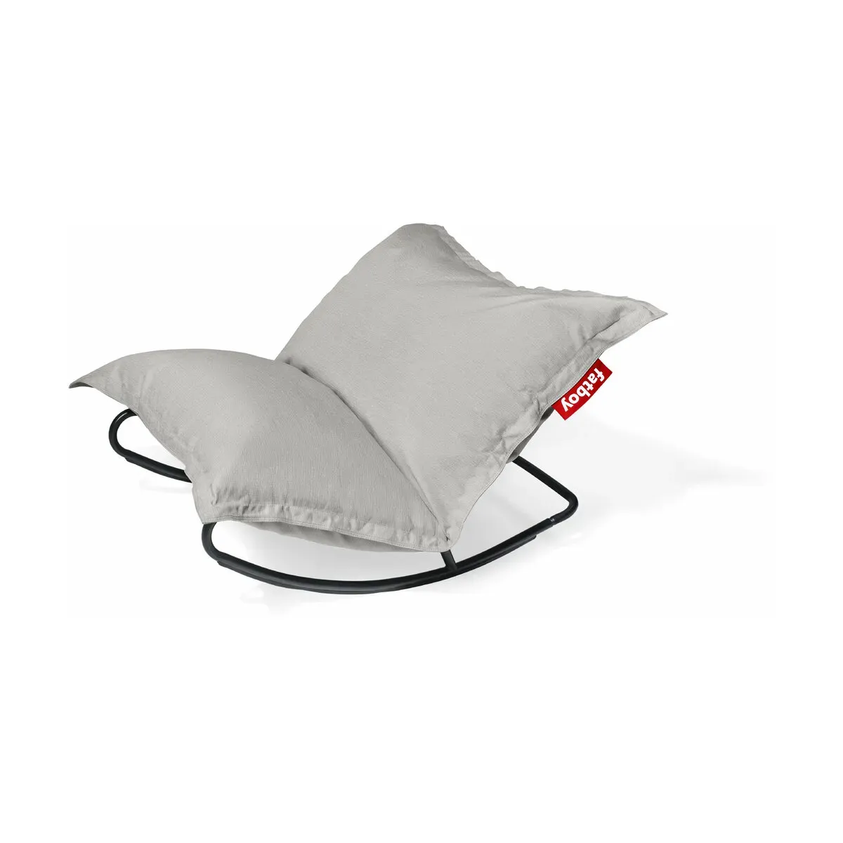 Fauteuil extérieur en métal avec coussin gris brume Rock 'n Roll Combi - Fatboy