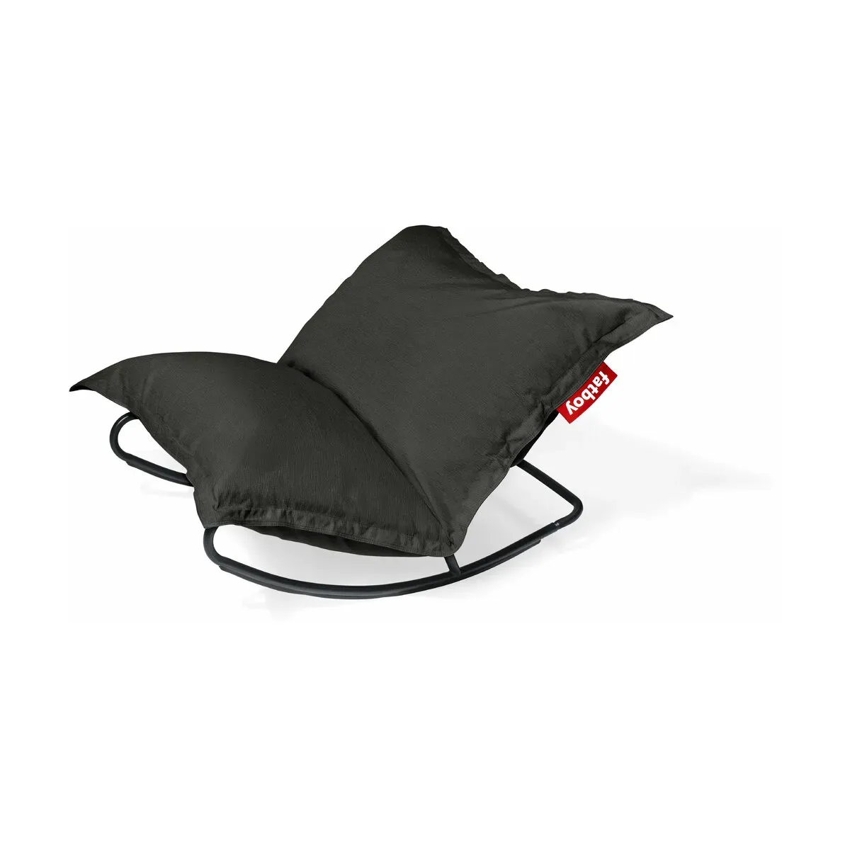 Fauteuil extérieur en métal avec coussin gris tonnerre Rock 'n Roll Combi - Fatboy