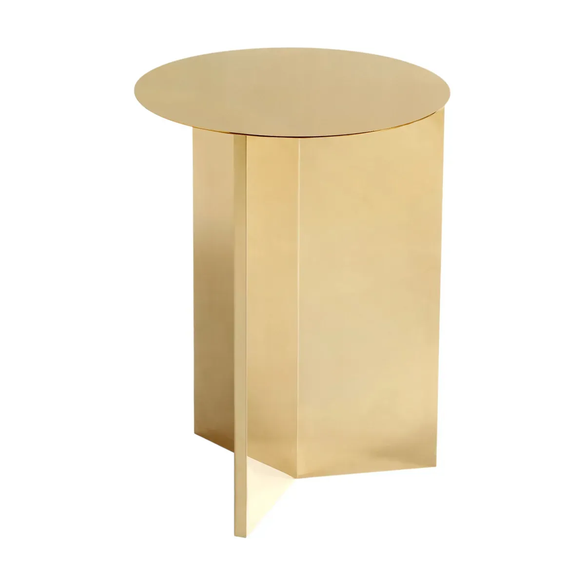 Table d'appoint en acier finition laiton Slit - HAY