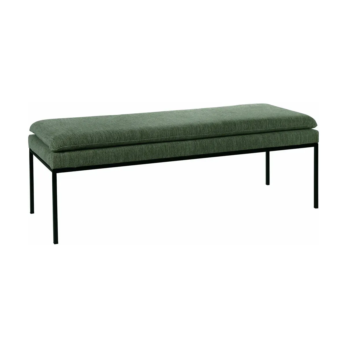 Banc en polyester et métal vert foncé Gallet - Pomax