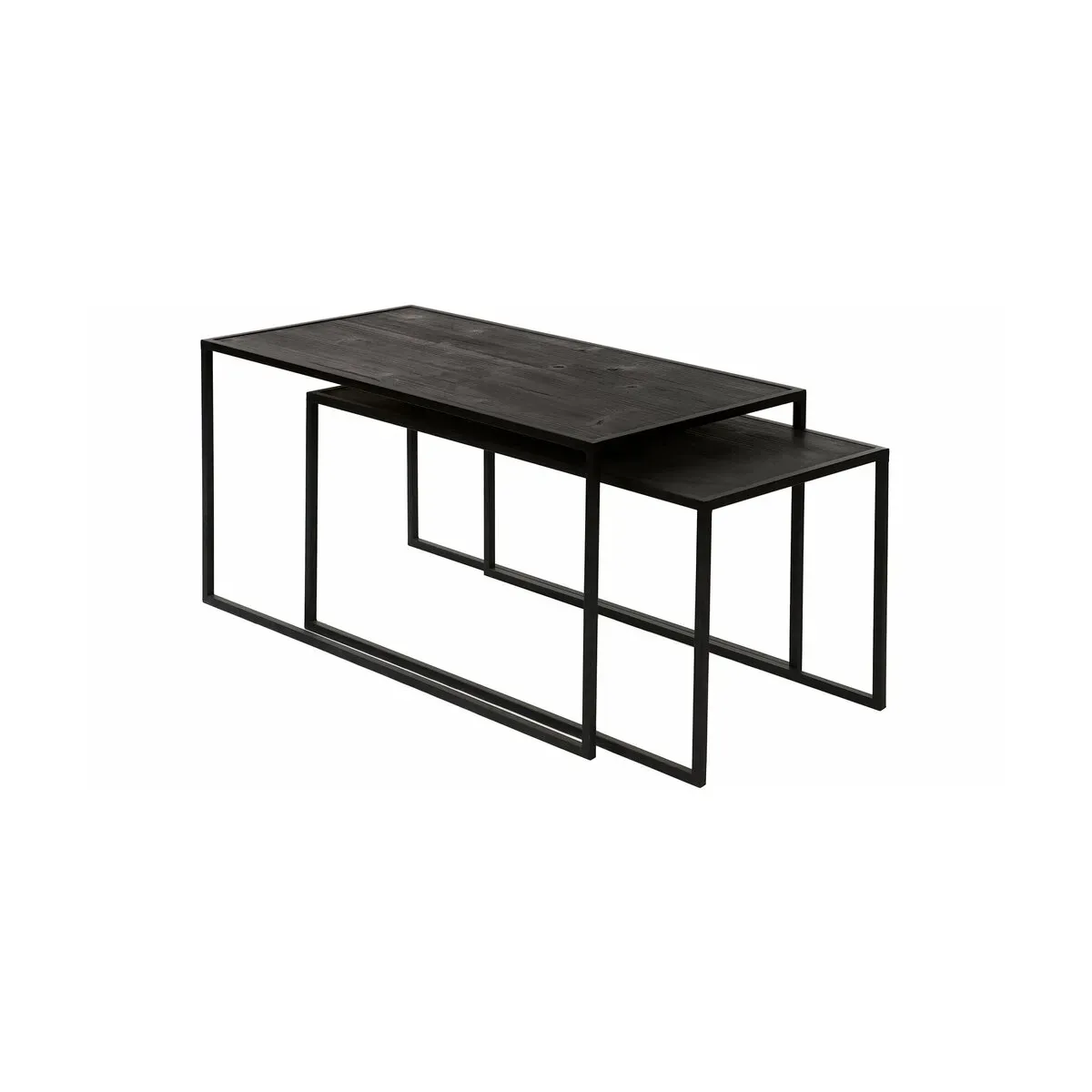 2 tables basses noires Eszential - Pomax