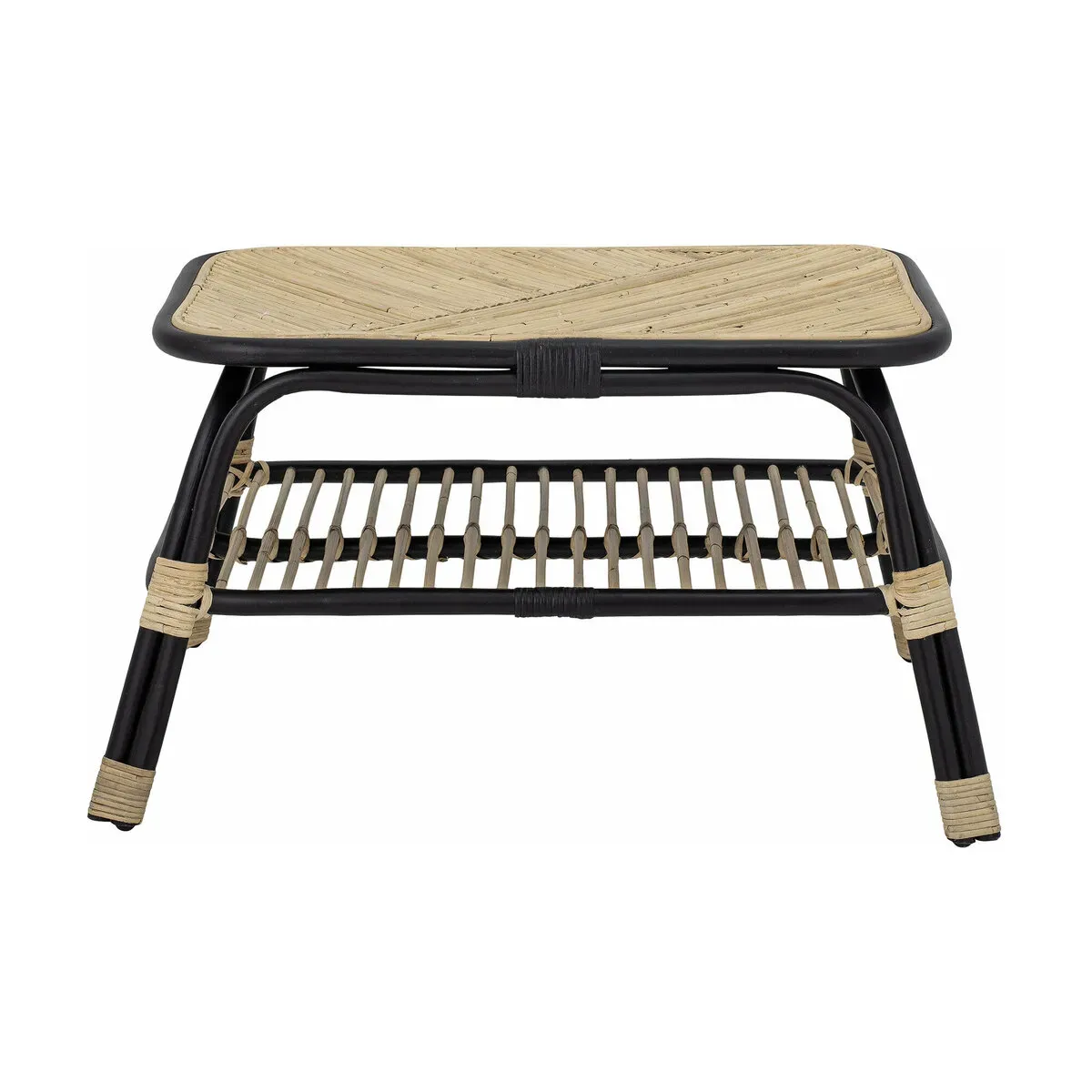 Table latérale en rotin noir Loue - Bloomingville