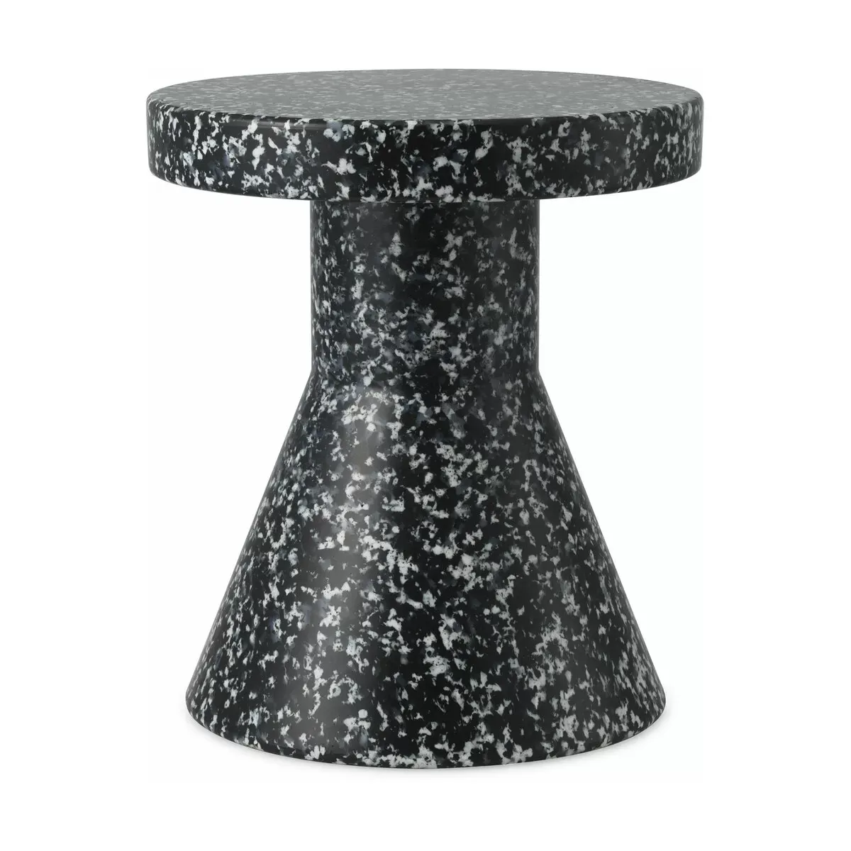 Tabouret en polyéthylène noir Cone Bit noir/blanc - Normann Copenhagen