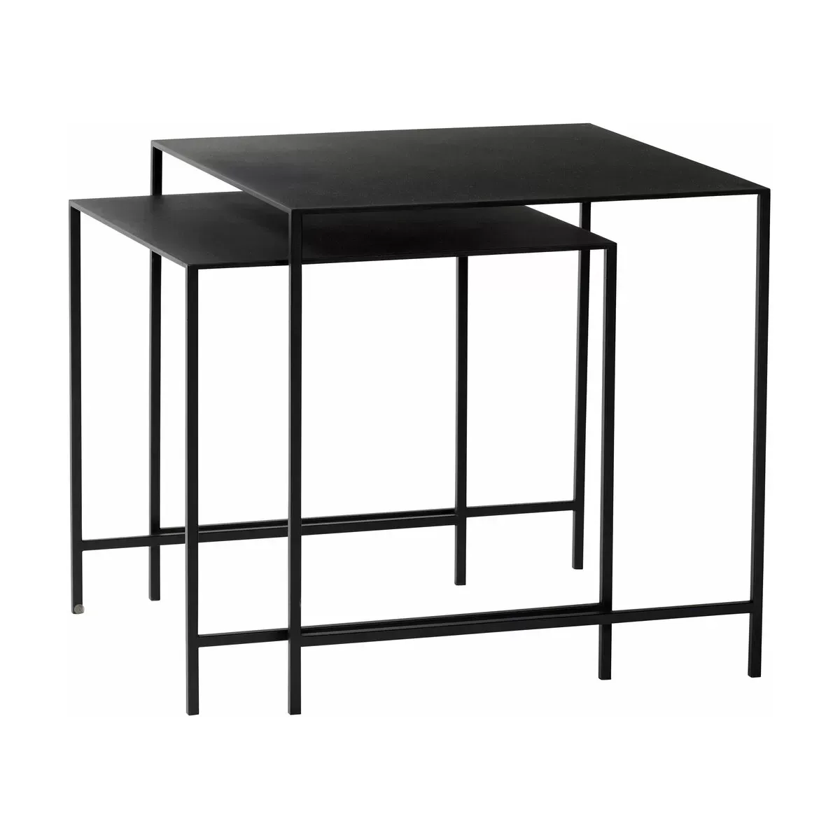 Table d'appoint en fer noir (lot de 2) - Hübsch