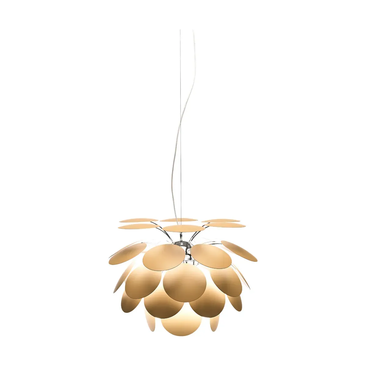 Suspension en métal beige mat 35cm Discoco - Marset