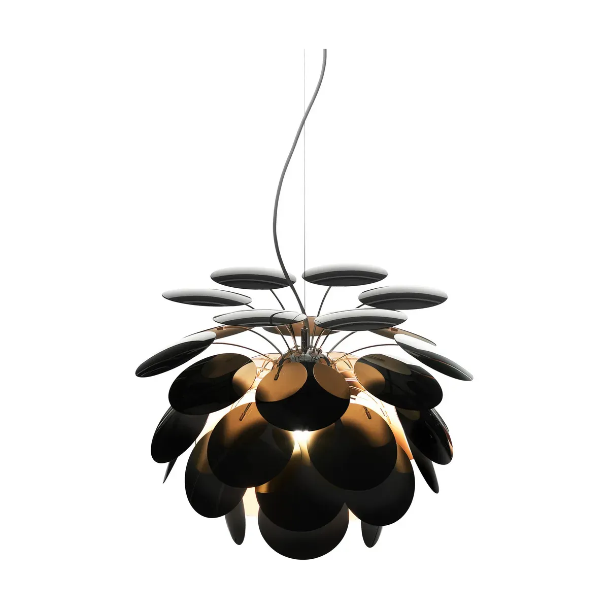 Suspension en métal noir et doré 68cm Discoco - Marset