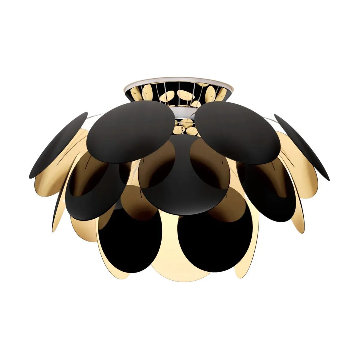 Plafonnier en métal noir et doré 68cm Discoco C - Marset