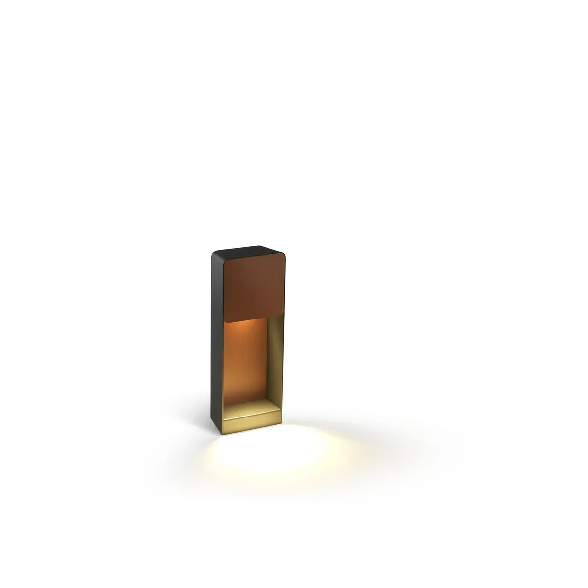 Lampadaire d'extérieur en aluminium gris et cuivré Lab B 35 - Marset