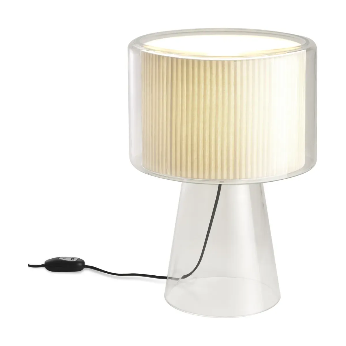 Lampe de bureau en verre soufflé blanc 53cm Mercer - Marset