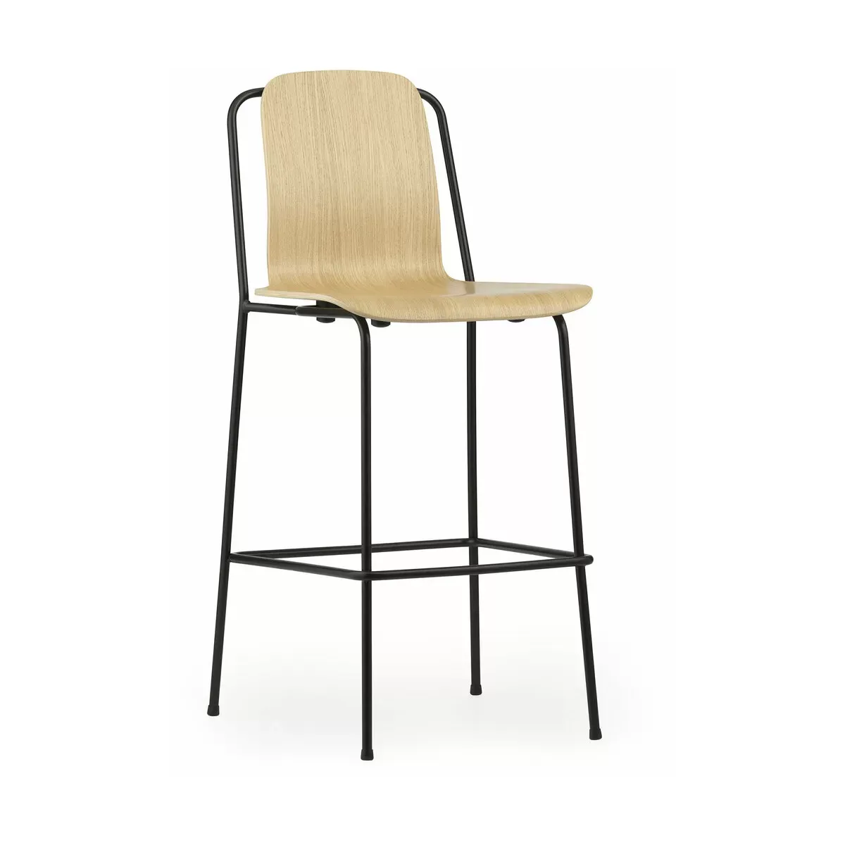 Chaise de bar en acier noir 75 cm Studio Oak - Normann Copenhagen